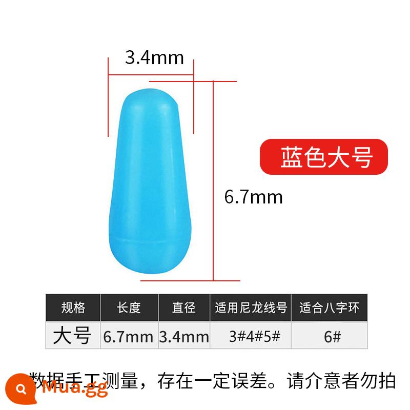 Số lượng lớn silicone khoan chống rối đậu phát hiện màu xanh lớn vừa silicone ngư cụ dòng phụ ngoài trời câu cá không gian đậu - Đậu xanh chống rối size lớn 50 viên