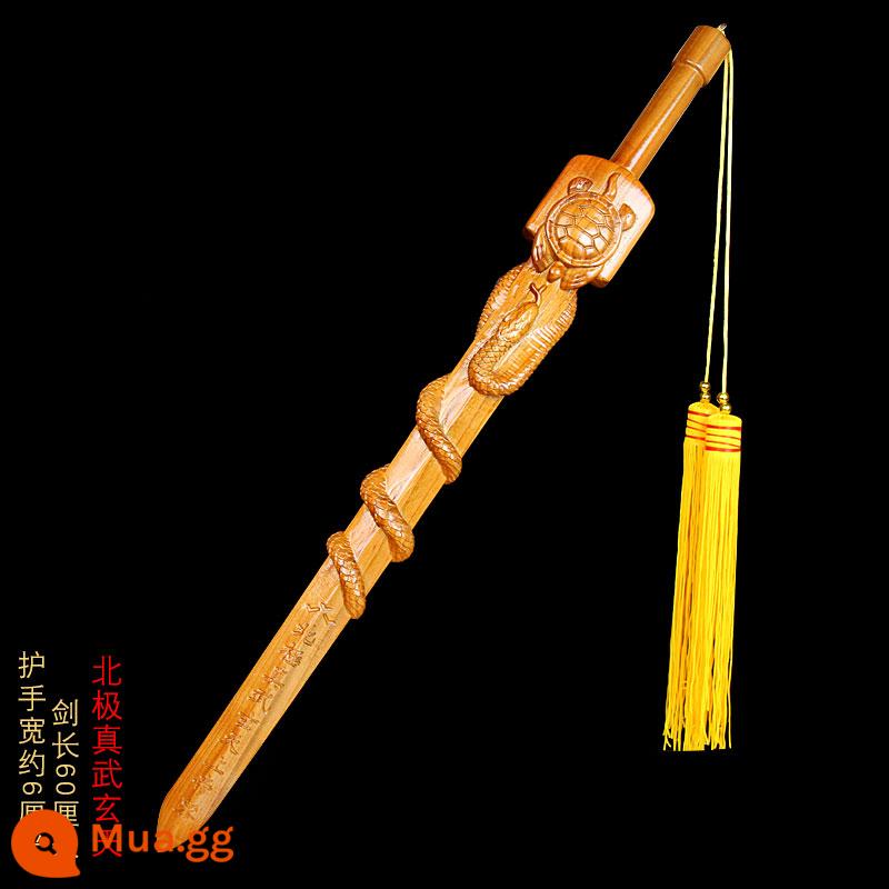 Taishan Fuyuan Pavilion Tao Mu Tian Shi Sword Xuanwu Kiếm Beidou Bảy ngôi sao Kiếm nhà và hiên nhà cùng nhau khắc kiếm thanh kiếm - Huyền Vũ kiếm 60cm