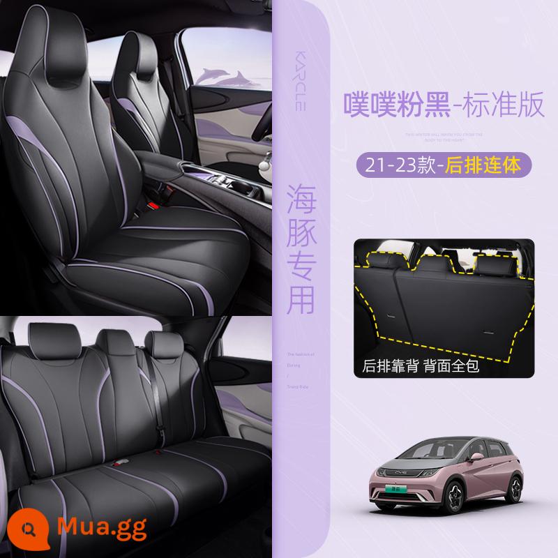 BYD Cá Heo Bọc Ghế Đặc Biệt Bao Gồm Tất Cả Xe Ô Tô Đệm Bốn Mùa Đa Năng Bọc Ghế Trang Trí Nội Thất Xe Hơi Sửa Đổi Tiếp Liệu - [Jumpsuit hàng ghế sau] All-Inclusive - Hồng Puff và Đen - Phiên bản Tiêu chuẩn - Tặng bọc vô lăng