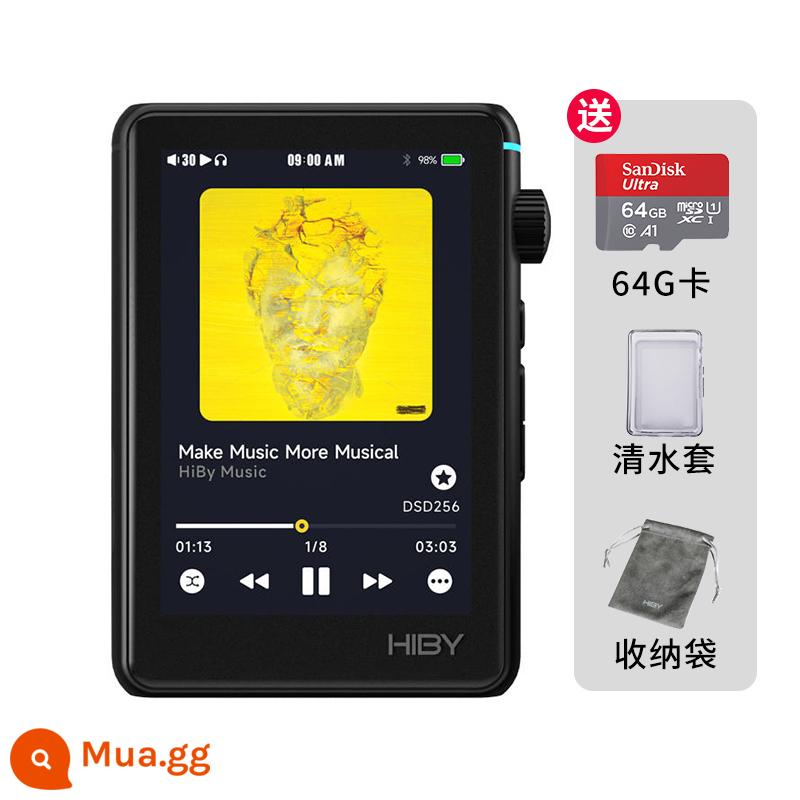 HiBy Haibei R3pro/Sabre Phiên Bản Đặc Biệt 2022 Máy Nghe Nhạc MP3 Di Động Walkman Phiên Bản Sinh Viên - [Giảm giá tư vấn] Nhận phiếu giảm giá và đặt hàng Thẻ 64G màu đen thế hệ thứ hai R3 + hộp đựng nước + túi đựng