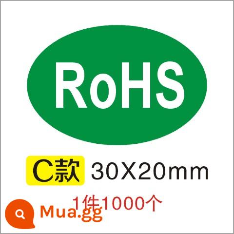 Giấy chứng nhận đủ điều kiện QC PASS kiểm tra nhãn kiểm tra chất lượng Nhãn hiệu đo lường nhãn dán tự dính không đủ tiêu chuẩn ROHS có thể được tùy chỉnh - Loại C (1000 cái mỗi mảnh) 30X20mm