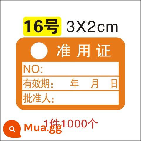 Giấy chứng nhận đủ điều kiện QC PASS kiểm tra nhãn kiểm tra chất lượng Nhãn hiệu đo lường nhãn dán tự dính không đủ tiêu chuẩn ROHS có thể được tùy chỉnh - Số 16 (1 cái, 1000 cái) 30X20mm