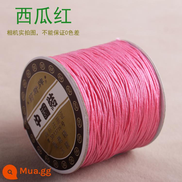 Số 72 Đài Loan Liz thương hiệu ngọc dây 0.8mm trang sức ngọc chạy trốn công chúa Series DIY tay vòng cổ đính cườm dây - Dưa Hấu Đường Đỏ 72