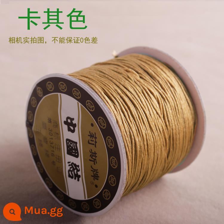 Số 72 Đài Loan Liz thương hiệu ngọc dây 0.8mm trang sức ngọc chạy trốn công chúa Series DIY tay vòng cổ đính cườm dây - Kaki Dòng 72