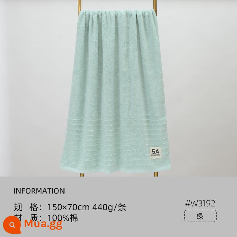 Jie Liya khăn tắm cotton nguyên chất 2023 mới khăn lớn người lớn trẻ em thấm hút mềm mại nam nữ mùa đông khăn tắm - [Nâng cấp và làm dày kháng khuẩn 5A] Xanh lục (W3192)