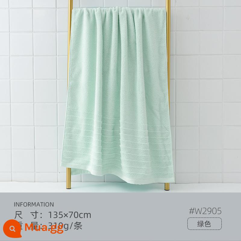 Jie Liya khăn tắm cotton nguyên chất 2023 mới khăn lớn người lớn trẻ em thấm hút mềm mại nam nữ mùa đông khăn tắm - [Thân thiện với làn da] 310g Xanh (W2905)