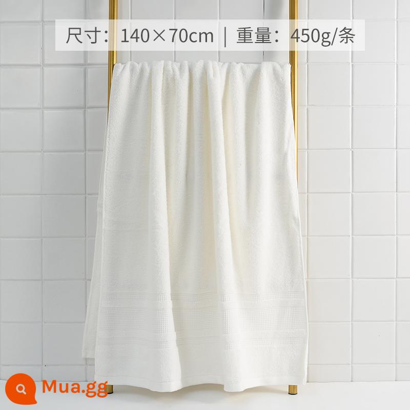 Jie Liya khăn tắm cotton nguyên chất 2023 mới khăn lớn người lớn trẻ em thấm hút mềm mại nam nữ mùa đông khăn tắm - [Dày] Trắng 450g (mẫu 7496)