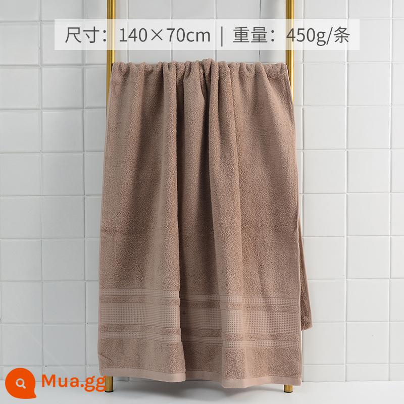 Jie Liya khăn tắm cotton nguyên chất 2023 mới khăn lớn người lớn trẻ em thấm hút mềm mại nam nữ mùa đông khăn tắm - [Dày] Nâu đậm 450g (mẫu 7496)