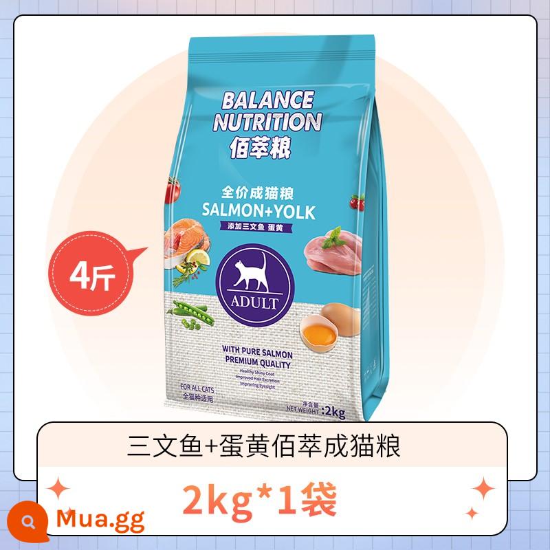 Thức ăn cho mèo Maifudi 2kg Thức ăn Baicui cho mèo trưởng thành nói chung 10kg tùy chọn cửa hàng hàng đầu 8kg chính thức 20 catties thức ăn chủ yếu túi lớn - Cá hồi + lòng đỏ trứng mèo trưởng thành 2kg