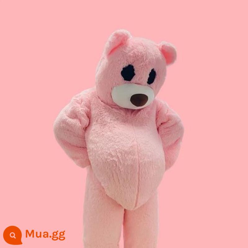 SPOT Dance Bear Bear Cartohagus Puppet Hoạt động quần áo hiệu suất Hiệu suất người lớn hài hước mặc một dịch vụ múa rối gấu màu đỏ Judin Net - Gấu nhảy hai mảnh màu hồng