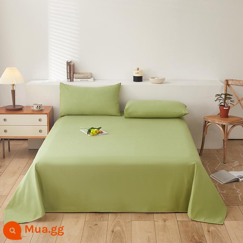 Ga trải giường cotton một mảnh ga trải giường cotton 100 đơn và đôi ký túc xá sinh viên giường vải thô giường ba mảnh chăn 3 - trái bơ