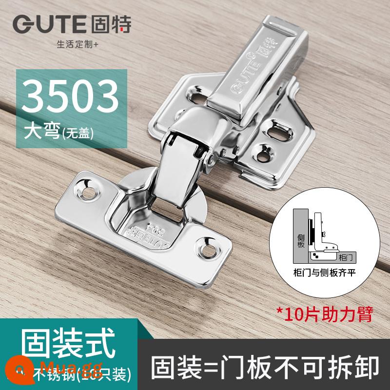 Tốt bản lề thép không gỉ 304 bản lề tổng thể cửa tủ bản lề giảm chấn phần cứng đệm phụ kiện máy bay lò xo gấp - 3503 không có nắp [cố định. Thép không gỉ 304] (gói 10)