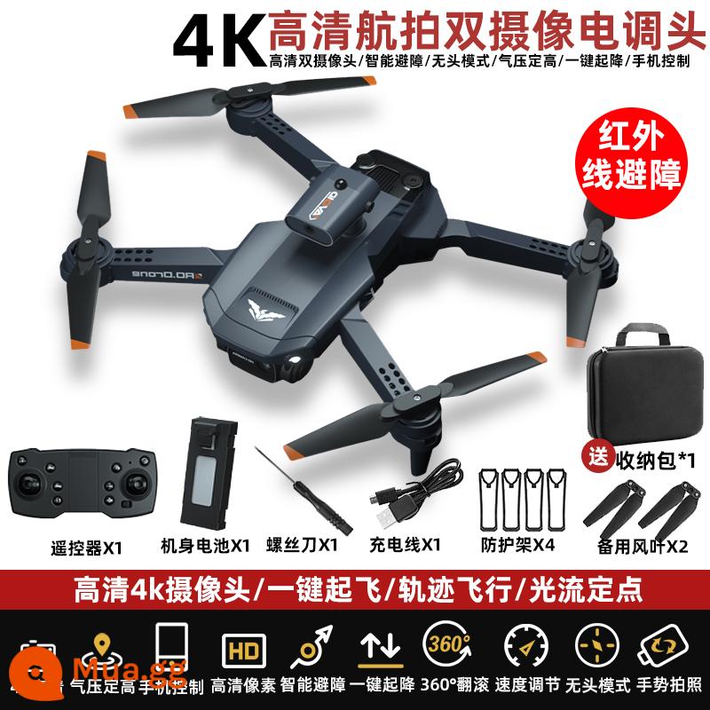 Máy bay điều khiển từ xa cho trẻ em tránh chướng ngại vật thông minh drone học sinh tiểu học drone nhỏ máy bay trực thăng cậu bé máy bay đồ chơi - H106 màu đen [Camera kép điều khiển tốc độ điện tử 4k + tránh chướng ngại vật hồng ngoại toàn diện]