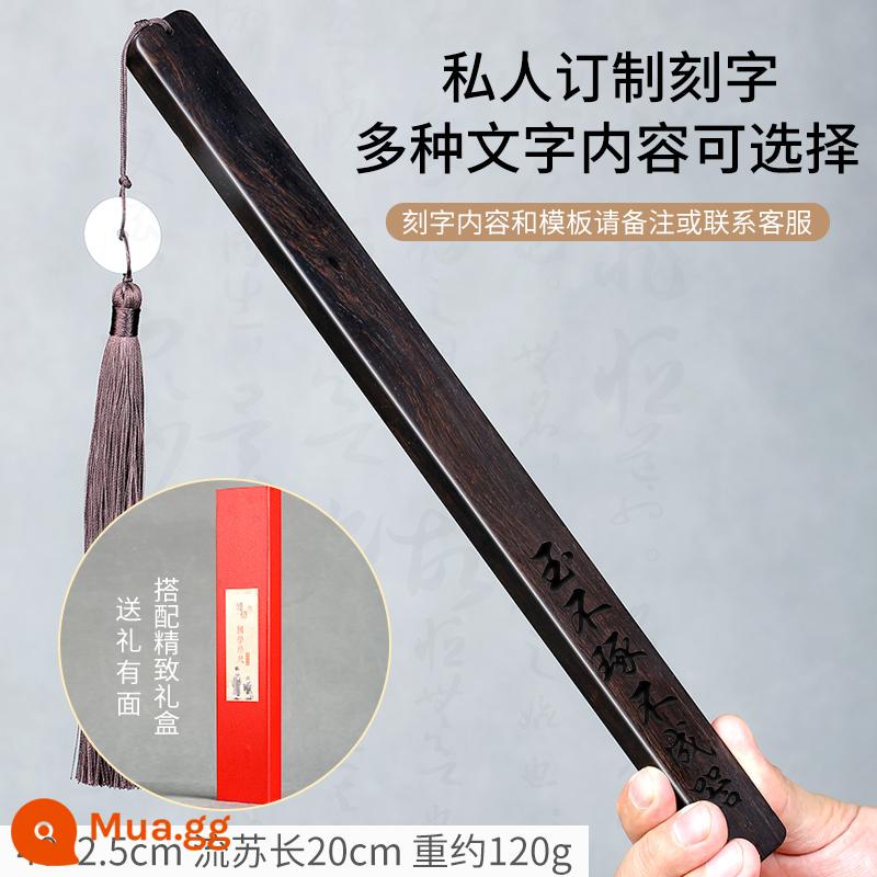 Purong Sandalwood gỗ mun Ring Ruler Nhà dày Gỗ đàn hương Vòng cai trị giáo viên đặc biệt Solid Wood khắc tùy chỉnh Quà tặng của Giáo viên Giáo viên - Mẫu khắc lớn bằng gỗ đàn hương tím cổ điển 40cm (Gửi hộp quà đóng gói tinh tế)