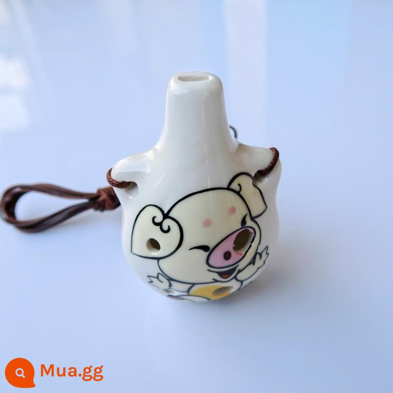 Cung Hoàng Đạo Trung Quốc Ocarina 6 Lỗ Mới Bắt Đầu Nhạc Cụ Sinh Viên Quà Tặng Gốm Sứ Cảnh Đức Trấn Quà Tặng Trang Trí Thủ Công - 11 con lợn