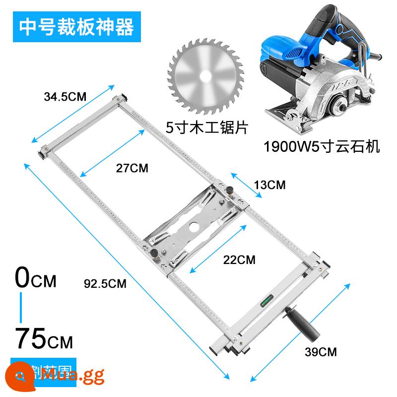 Đá Cẩm Thạch Máy Di Động Cưa Đa Năng Bảng Cắt Hiện Vật Chế Biến Gỗ Máy Cắt Nhỏ Tấm Đế Sửa Đổi Giá Đỡ Định Vị Người Ủng Hộ - Thép không gỉ dày cỡ vừa + máy đá cẩm thạch 5 inch + lưỡi cưa gỗ