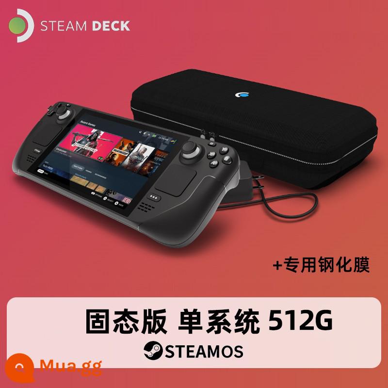 Máy chơi game cầm tay Steam Deck OLED mới nguyên bản máy chủ steam deck máy chơi game cầm tay steamdeck 1T - Hệ thống Steam OS thể rắn 512G + màng cường lực + tản nhiệt