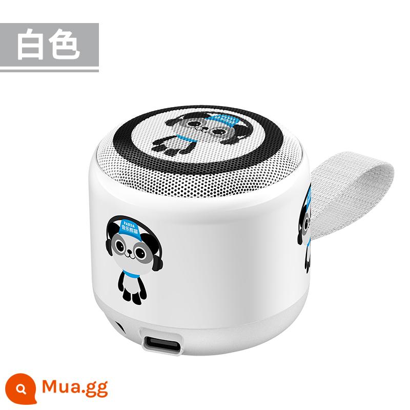 Loa bluetooth không dây điện thoại di động âm thanh mini loa siêu trầm siêu nặng gia đình di động ngoài trời thẻ di động khẩu pháo thép nhỏ chạy vòm âm lượng lớn phim hoạt hình dễ thương bộ sưu tập mới loa lưới màu đỏ - Trắng (Dòng Gấu Trúc)