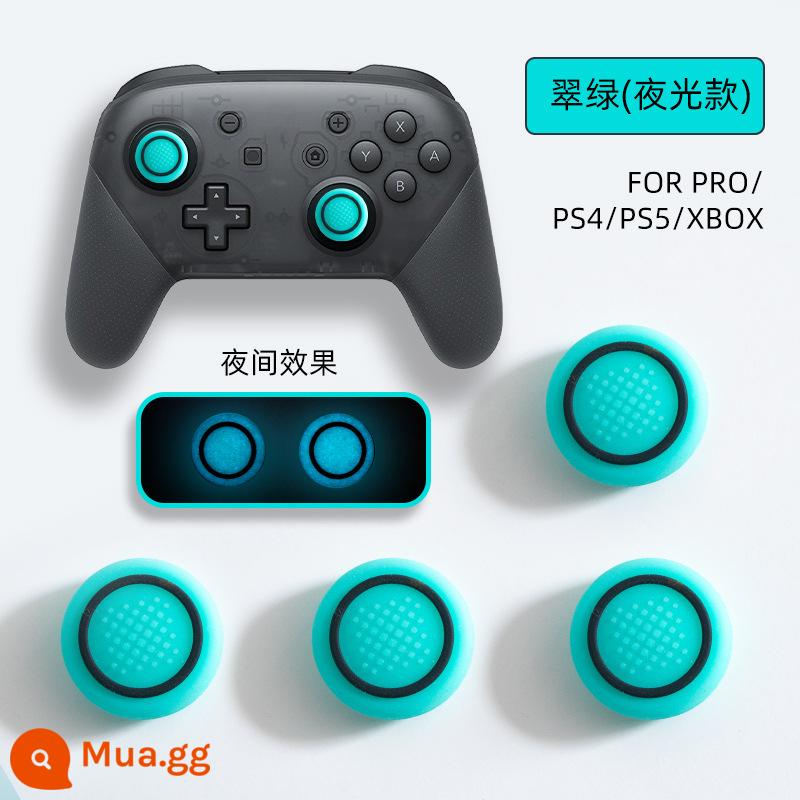 PS4 Mèo Móng Vuốt Đính Đá Nắp NS PRO Nắp Silicon PS3 PS5 Bộ Điều Khiển Bao Da Rocker XBOXONE Đính Đá Nắp Bảo Vệ - Mũ tròn màu xanh ngọc lục bảo Ajitomo màu xanh lá cây