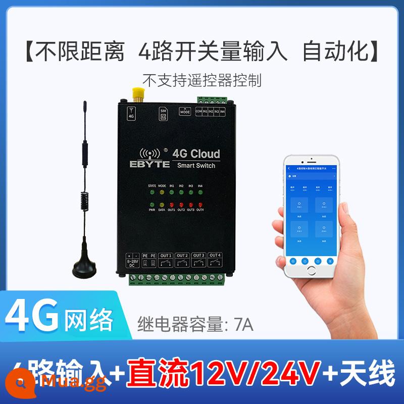 4G Ứng Dụng Điện Thoại Điều Khiển Từ Xa Máy Bơm Nước Mạng Không Dây Thông Minh Thời Gian Bộ Điều Khiển Công Suất 220/380V - 4 đầu vào + 4 đầu ra (nguồn điện DC)