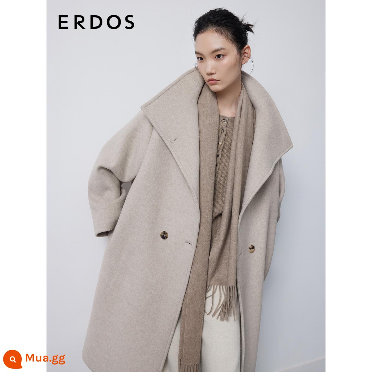 Khăn quàng cổ một lớp cashmere nguyên chất ERDOS 23 sản phẩm mới mùa đông dành cho nam và nữ, màu trơn, khăn quàng dệt kim đa năng và ấm áp - con lạc đà