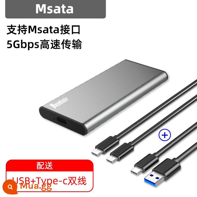 hộp ổ cứng thể rắn m2 m.2 bật hộp ngoài usb nvme ngff trạng thái rắn sata thay đổi hộp ổ cứng di động msata - Msata[5Gbps] với đường truyền kép