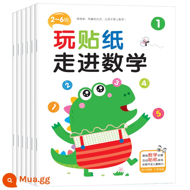 Trẻ Em Tập Trung Miếng Dán Sách 0-2-3 Đến 6 Tuổi Miếng Dán Hoạt Hình Cho Bé Miếng Dán Miếng Dán Đồ Chơi Giáo Dục Miếng Dán Sách - Chơi với hình dán và làm quen với toán học [6 cuốn sách]