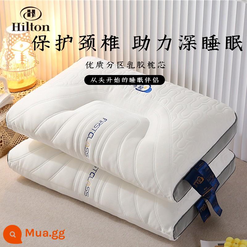 MUMI Hilton vách ngăn SPA gối cao su thiên nhiên cột sống cổ gối lõi khách sạn giúp ngủ ngon tại nhà một đôi - Hạng Nhất - Cặp Cạnh Xám