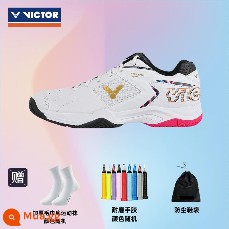 VICTOR Victor Victory 9200TD kung fu ổn định chống xoắn cho nam và nữ 9200AB giày cầu lông trò chơi - P9200TD màu trắng