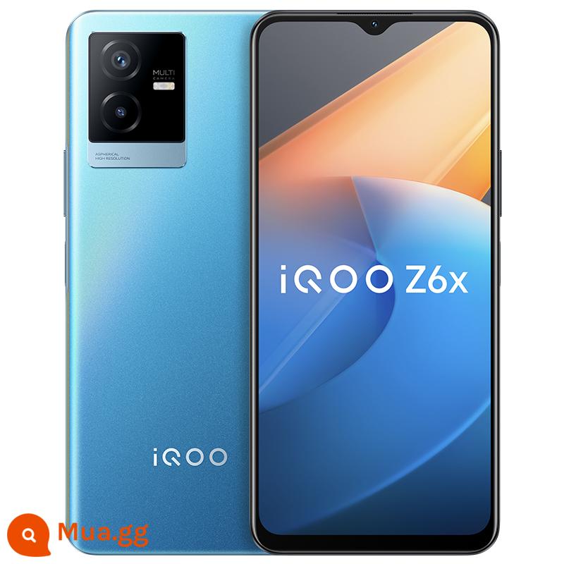 [Tiết kiệm tối đa 150 nhân dân tệ để lấy tai nghe trong thời gian giới hạn] vivo iQOO Z6x thời lượng pin dài điện thoại di động sạc flash cho trò chơi pin lớn 5g nghìn nhân dân tệ bộ nhớ lớn cửa hàng hàng đầu chính thức vivoiQOO Z6x - băng xanh