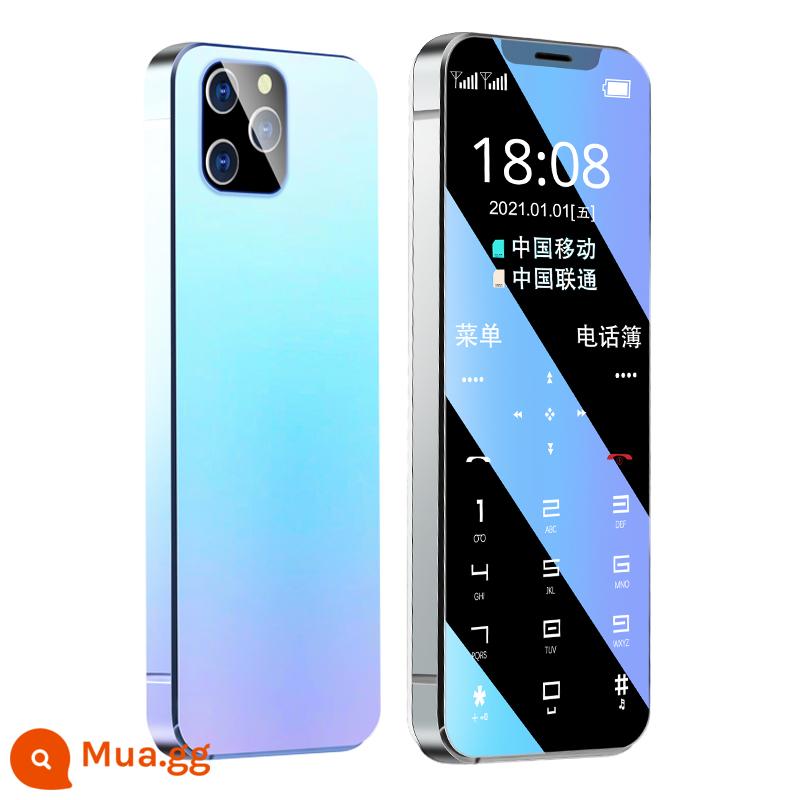 Full Netcom 4G siêu mỏng điện thoại mini học sinh bỏ nghiện Internet máy không thông minh thẻ định vị nam nữ học sinh cấp 2, cấp 3 nút vô hình di động Unicom Telecom máy siêu nhỏ bỏ túi cho người già - Dần dần màu xanh nước biển