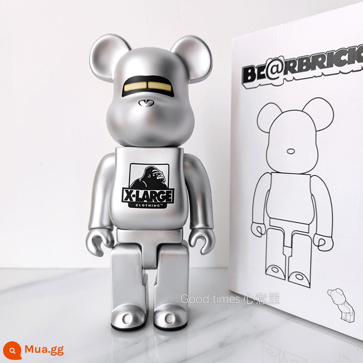 Bearbrick lưới đỏ bạo lực gấu búp bê trang trí phòng khách xây dựng mô hình khối búp bê gấu dâu tây gấu mù hộp quà tặng - Căn cứ Sorayama XL