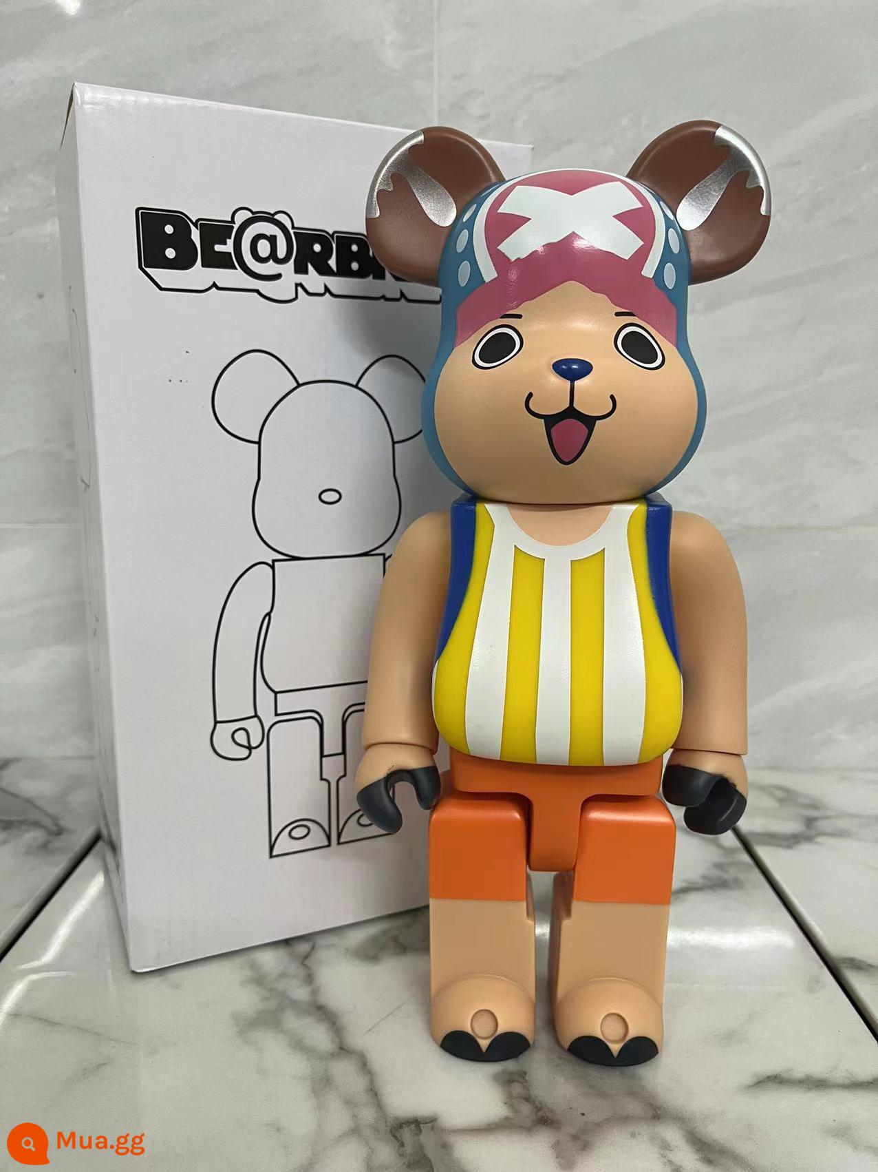 Bearbrick lưới đỏ bạo lực gấu búp bê trang trí phòng khách xây dựng mô hình khối búp bê gấu dâu tây gấu mù hộp quà tặng - sữa