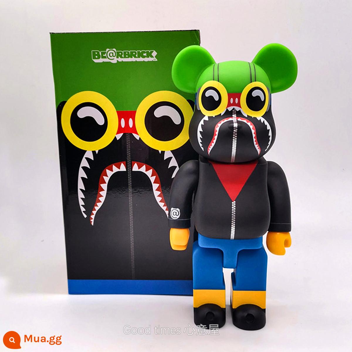 Bearbrick lưới đỏ bạo lực gấu búp bê trang trí phòng khách xây dựng mô hình khối búp bê gấu dâu tây gấu mù hộp quà tặng - Feizai