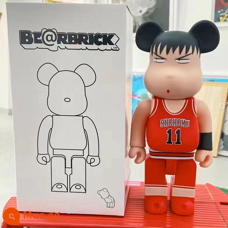 Bearbrick lưới đỏ bạo lực gấu búp bê trang trí phòng khách xây dựng mô hình khối búp bê gấu dâu tây gấu mù hộp quà tặng - màu tím