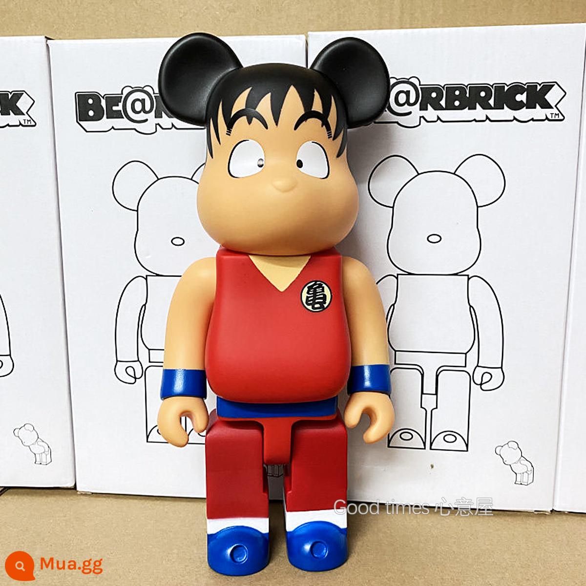 Bearbrick lưới đỏ bạo lực gấu búp bê trang trí phòng khách xây dựng mô hình khối búp bê gấu dâu tây gấu mù hộp quà tặng - ngọc lục bảo