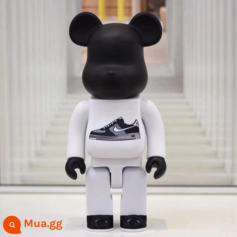 Bearbrick lưới đỏ bạo lực gấu búp bê trang trí phòng khách xây dựng mô hình khối búp bê gấu dâu tây gấu mù hộp quà tặng - xanh hải quân