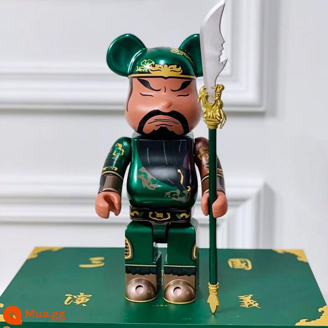 Bearbrick400% bạo lực gấu khối xây dựng gấu trang trí phòng khách mô hình trang trí búp bê Van Gogh búp bê triều chơi gấu - Quả cam