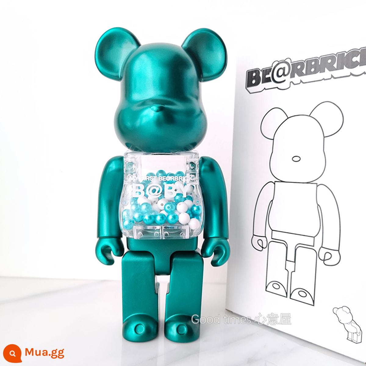 Bearbrick lưới đỏ bạo lực gấu búp bê trang trí phòng khách xây dựng mô hình khối búp bê gấu dâu tây gấu mù hộp quà tặng - Quả cam