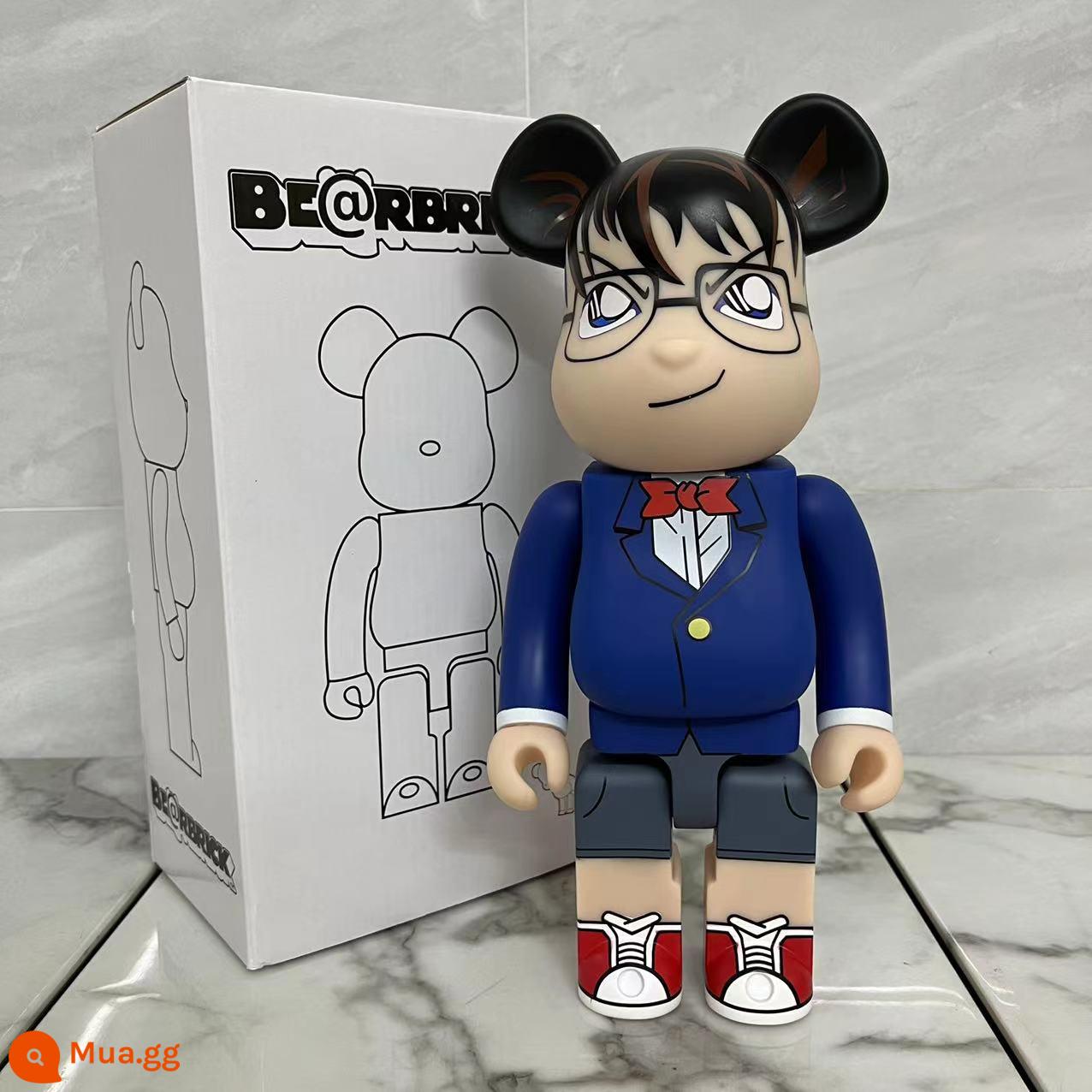 Bearbrick lưới đỏ bạo lực gấu búp bê trang trí phòng khách xây dựng mô hình khối búp bê gấu dâu tây gấu mù hộp quà tặng - rượu vang