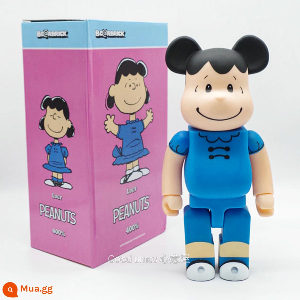 Bearbrick lưới đỏ bạo lực gấu búp bê trang trí phòng khách xây dựng mô hình khối búp bê gấu dâu tây gấu mù hộp quà tặng - Lucy