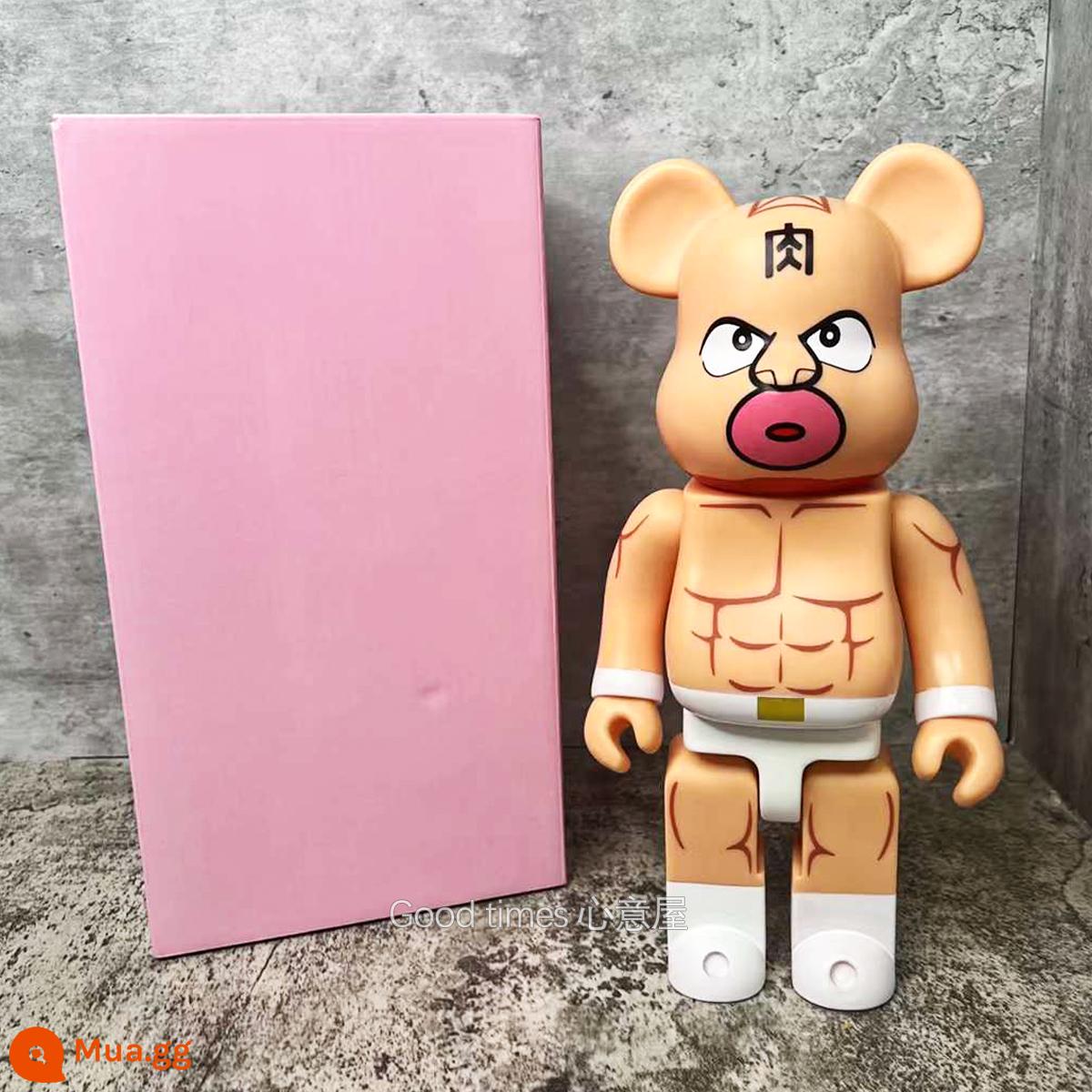 Bearbrick lưới đỏ bạo lực gấu búp bê trang trí phòng khách xây dựng mô hình khối búp bê gấu dâu tây gấu mù hộp quà tặng - Roududu