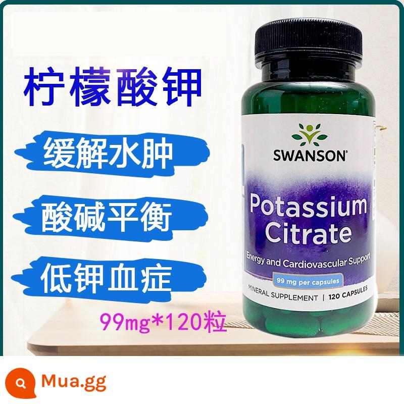 Tại chỗ Kali Gluconate của Mỹ Kali Citrate Kali Bổ sung kali Sản phẩm sức khỏe kali Loại bỏ phù nề Lợi tiểu Loại bỏ phù nề - Màu xanh hải quân