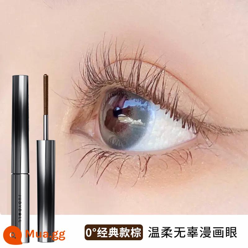 Juduo màu cam ống thép nhỏ mascara không thấm nước mảnh uốn cong không lem lông mi nữ kẻ mắt đáy chính hãng - [Ống thép nhỏ] Mascara 02# Nâu Phong Cách Cổ Điển