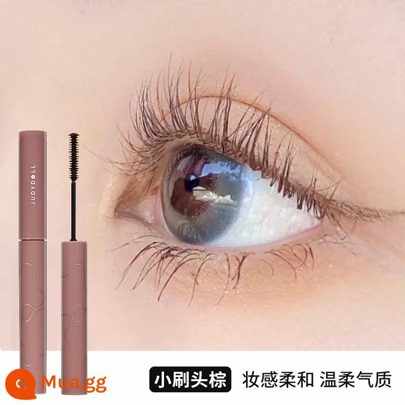 Juduo màu cam ống thép nhỏ mascara không thấm nước mảnh uốn cong không lem lông mi nữ kẻ mắt đáy chính hãng - [Đầu cọ nhỏ]Chi tiết Mascara 70# Nâu