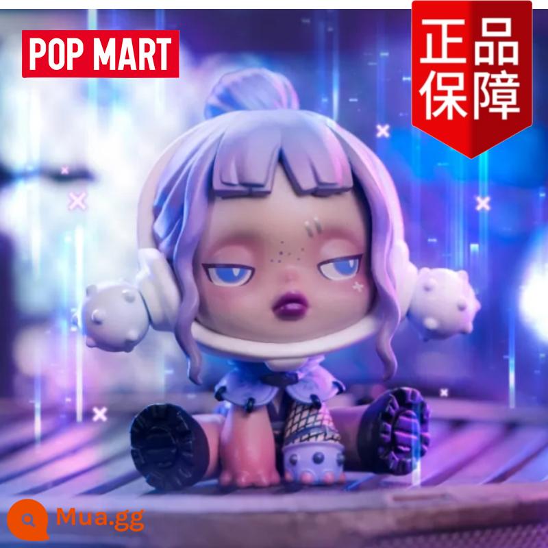 Bubble Mart SKULPPANDA Night City Series Mô Hình Thiền Định Quà Tặng Trang Trí Xu Hướng Mù Hộp Búp Bê - Vệ sĩ bạo lực thành phố đêm