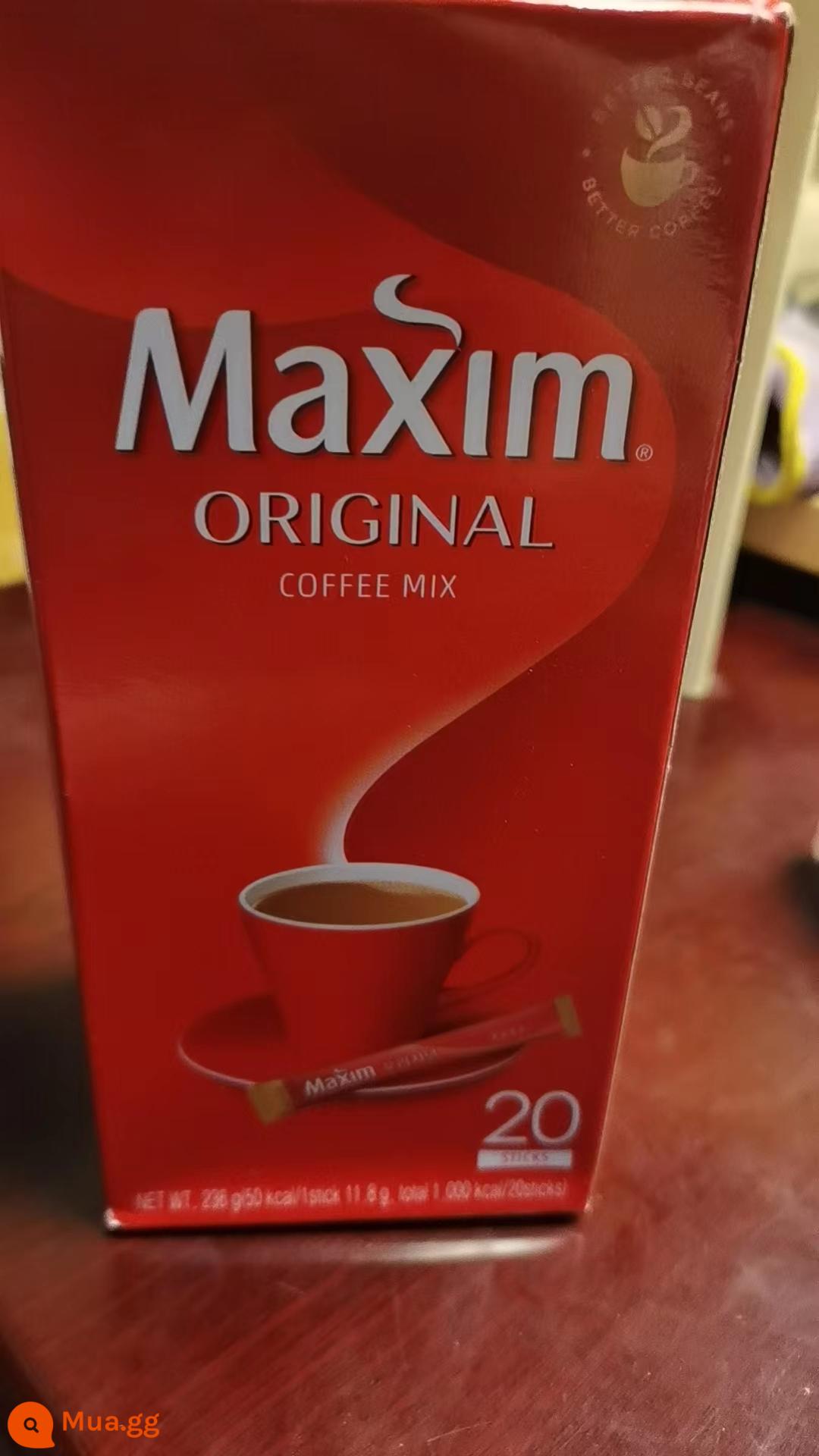 Cà phê bột Maixin Cà phê Hàn Quốc Maxim 100 gói Cà phê hộp vàng Maixin Mocha Hàn Quốc uống liền 3 trong 1 - Cà phê Maixin 236g (20 que) hộp đỏ