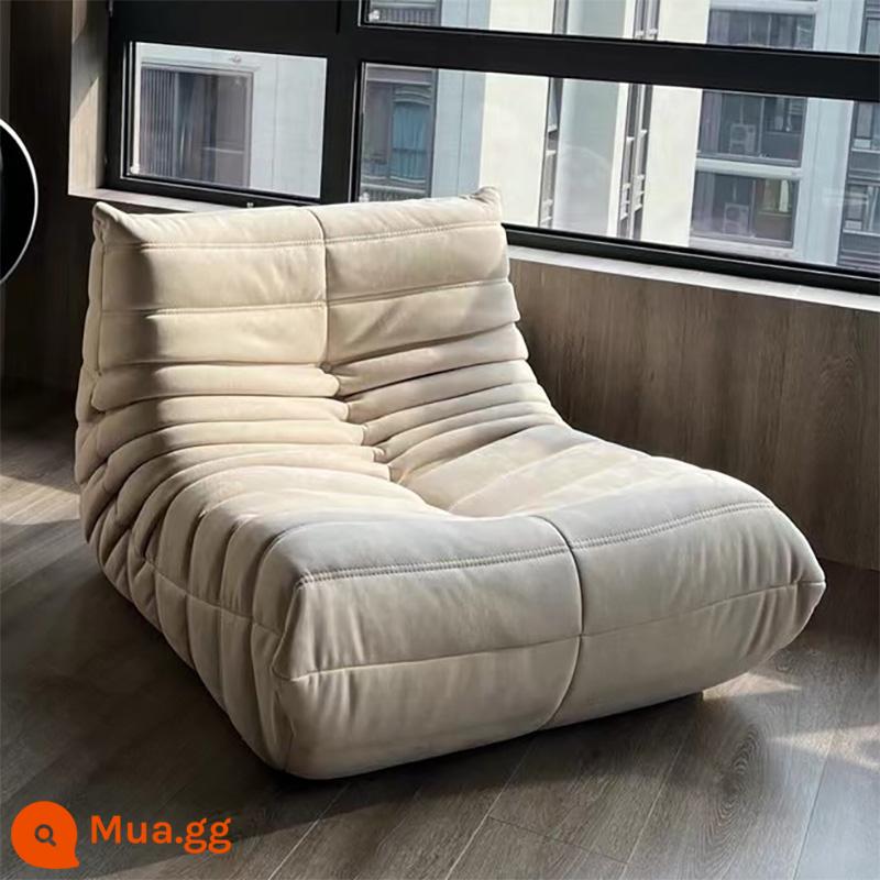 Tự do không gian sâu bướm sofa togo ban đầu phòng khách lười biếng có thể nằm và ngủ giải trí ban công ghế đơn ngả - Da lộn nubuck màu be nhạt