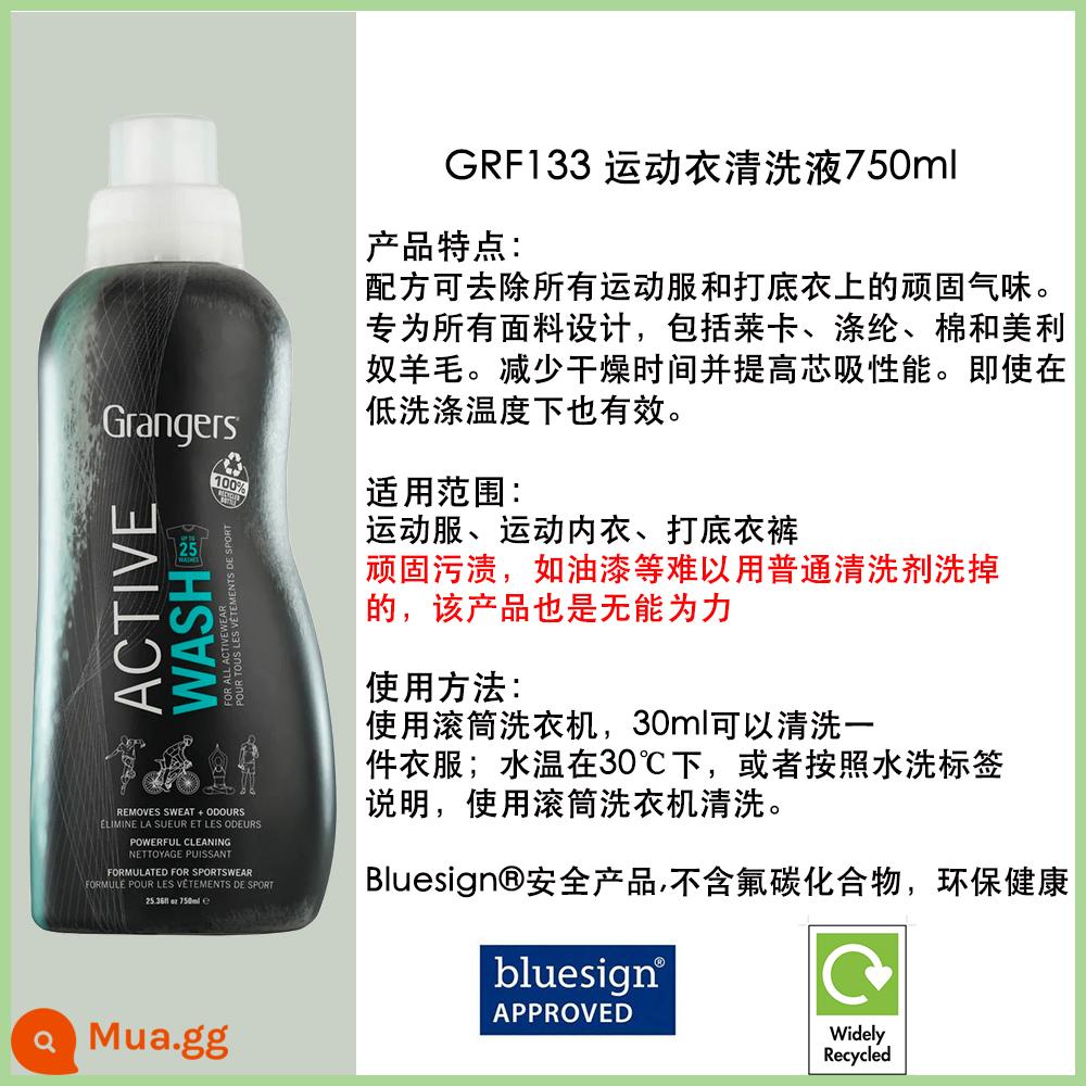 Dung dịch làm sạch thiết bị ngoài trời Grangers do Anh sản xuất Xịt sửa chữa chống thấm nước DWR - Chất tẩy rửa đồ thể thao GRF133#100