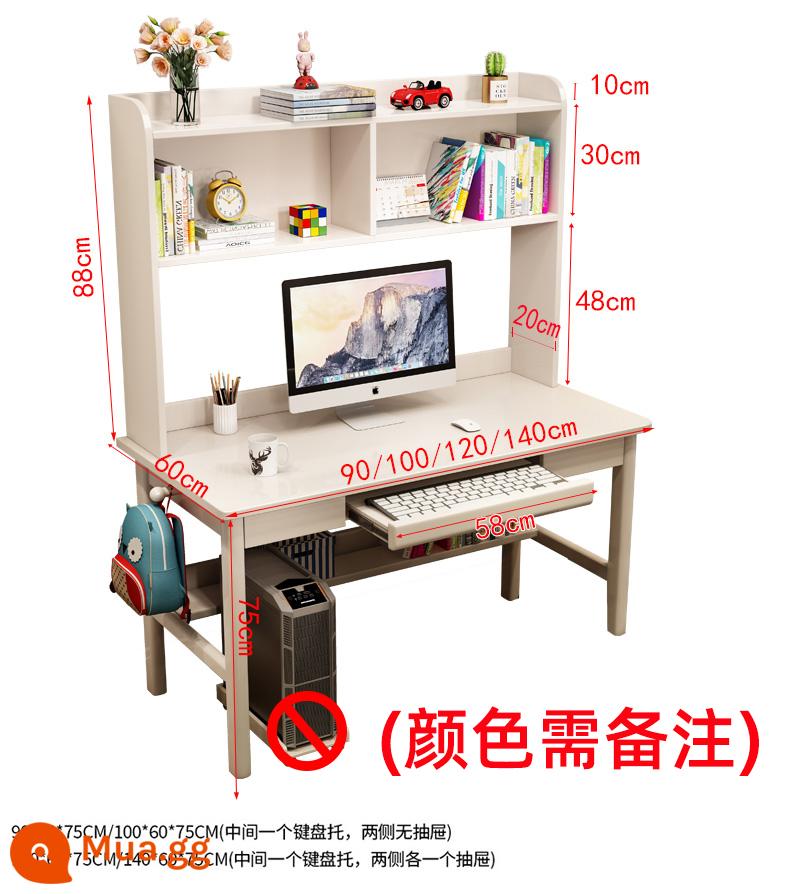 Gỗ Chắc Chắn Bàn Máy Tính Máy Tính Để Bàn Bàn Văn Phòng Nhà 90Cm Phòng Ngủ Đơn Giản Bàn Bàn Phím Trung Quốc Máy Chủ Hiện Đại Bàn Làm Việc - Bàn máy tính 1,2m + nhận xét màu sắc kệ sách